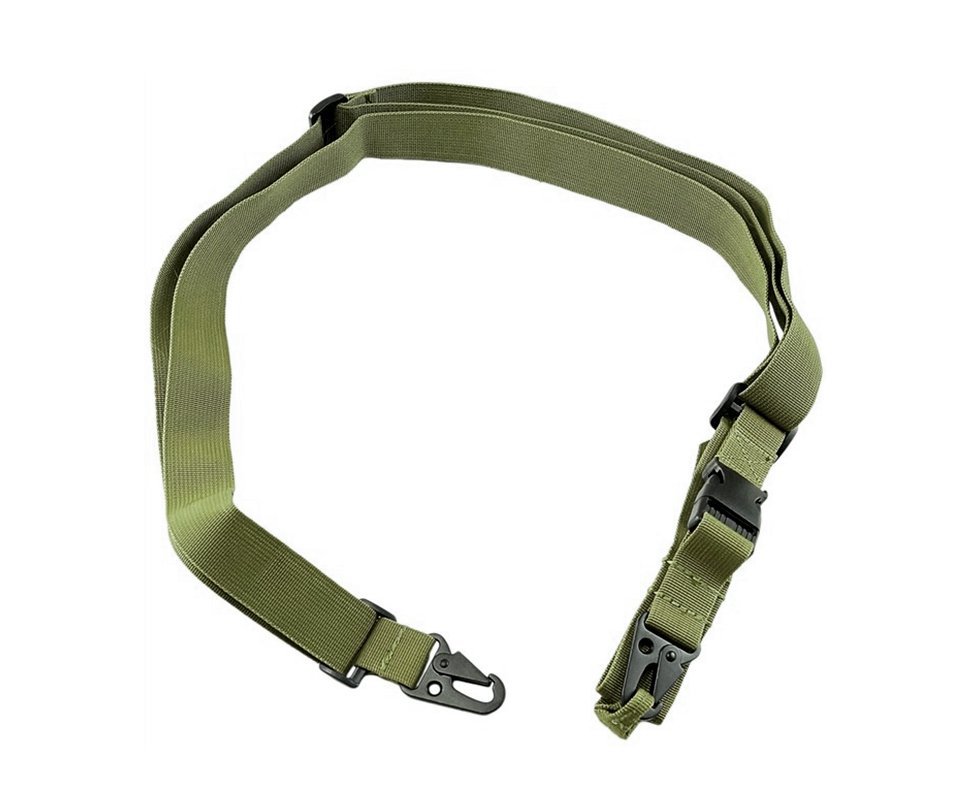 Bandoleira Tática Comanche O1 Verde Od - 1 E 2 Pontas