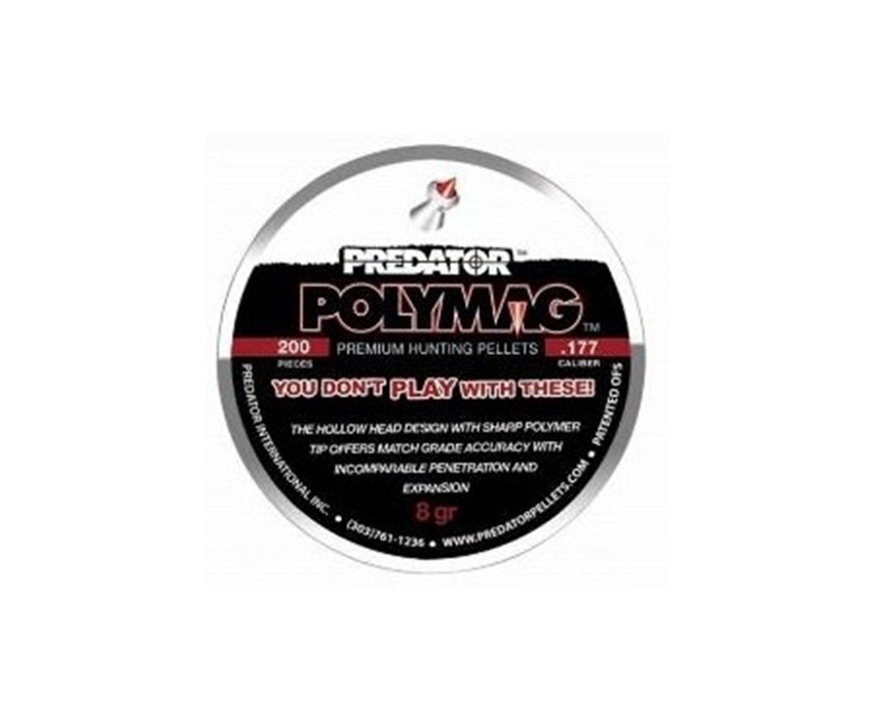 Chumbinho Polymag Cal 4,5mm - Com 200 Unidades - Predator