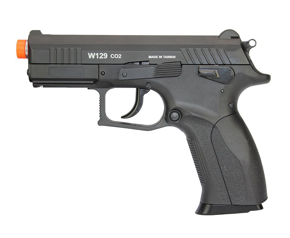 Pistola De Airsoft Co2 Blowback Cz300 W129 Slide Metal 6,0mm Wingun