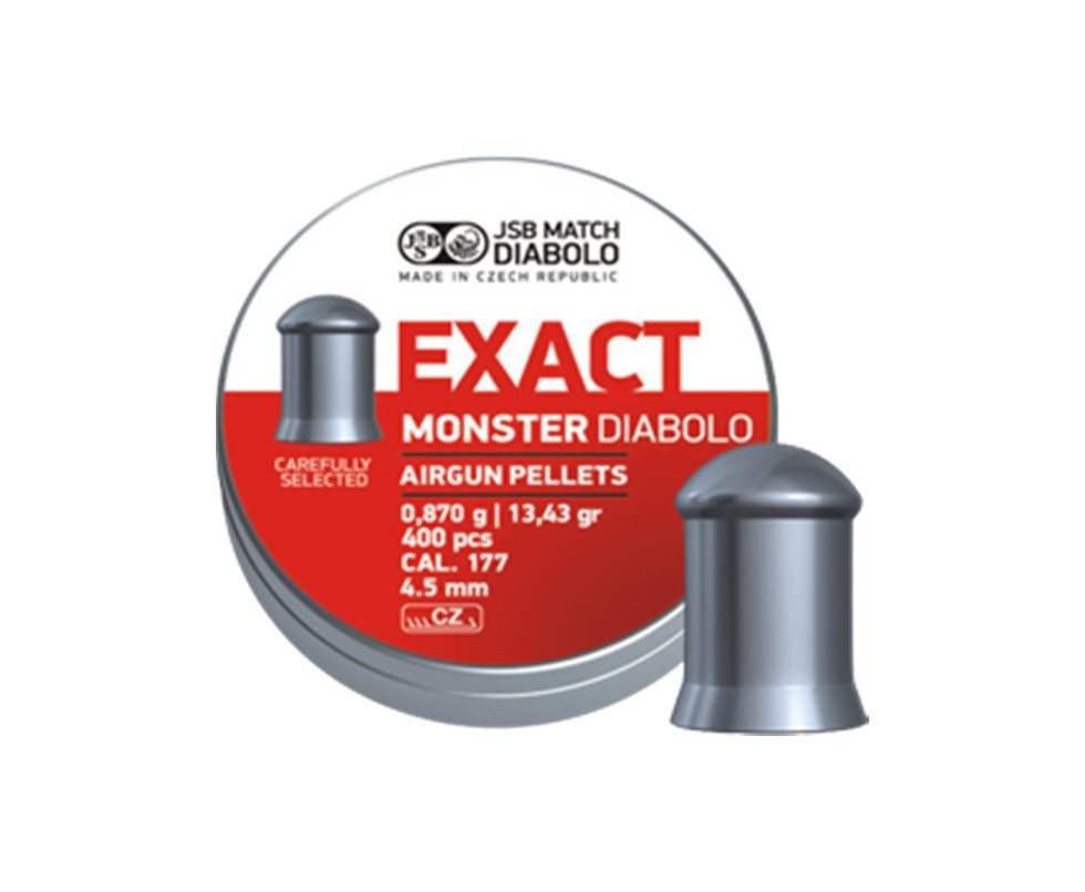 Chumbinho Exact Monster Cal 4,5mm - Com 400 Unidades - Jsb