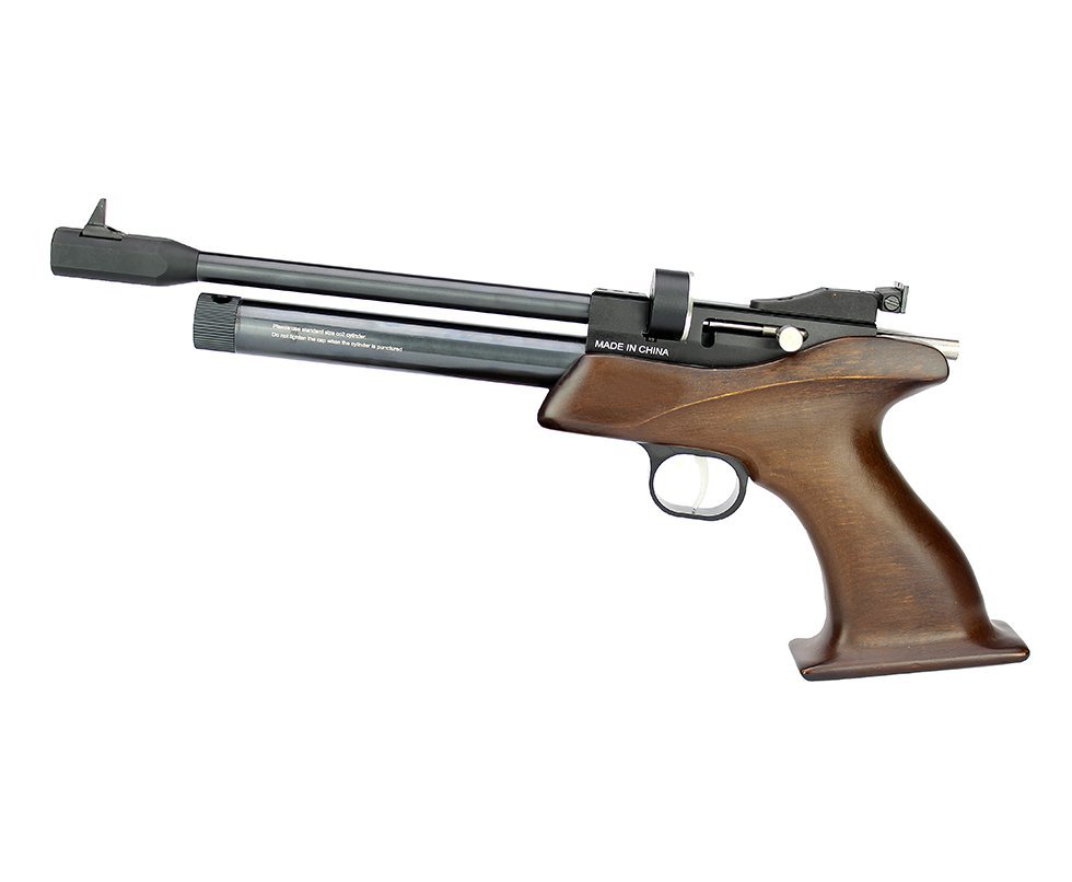 Pistola De Pressão Co2 Cp1- M Competition 9 Tiros Spa Madeira 4,5mm