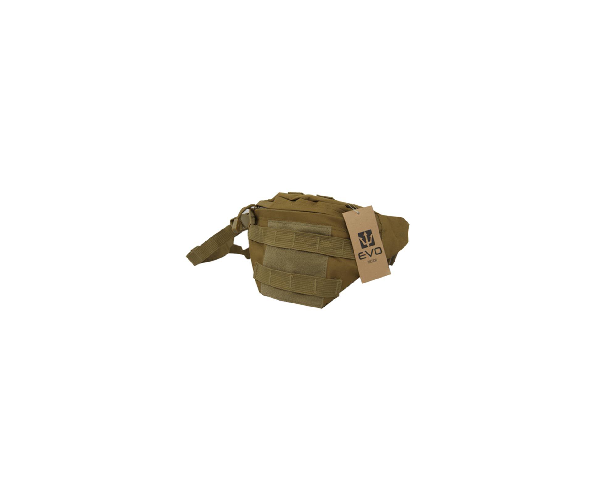 Bolsa Pochete Tática Waist Bag Po-018 Tan - Evo Tactical