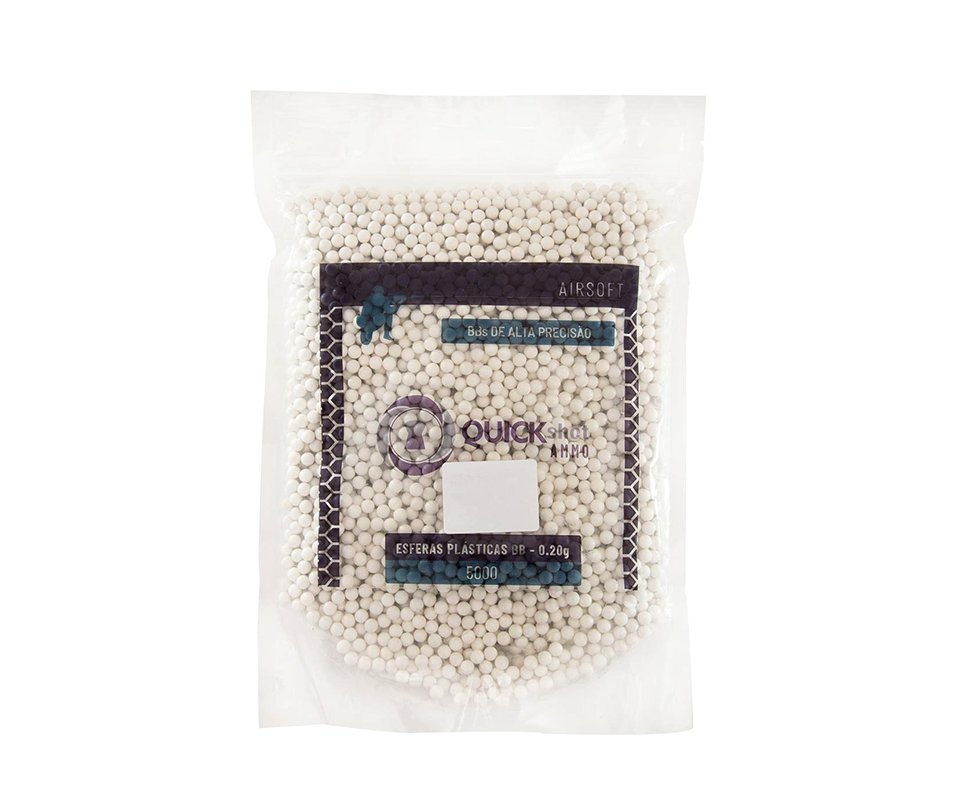 Esfera Plastica Bbs 6,00mm 0,20g Para Airsoft Premium Quick Shot