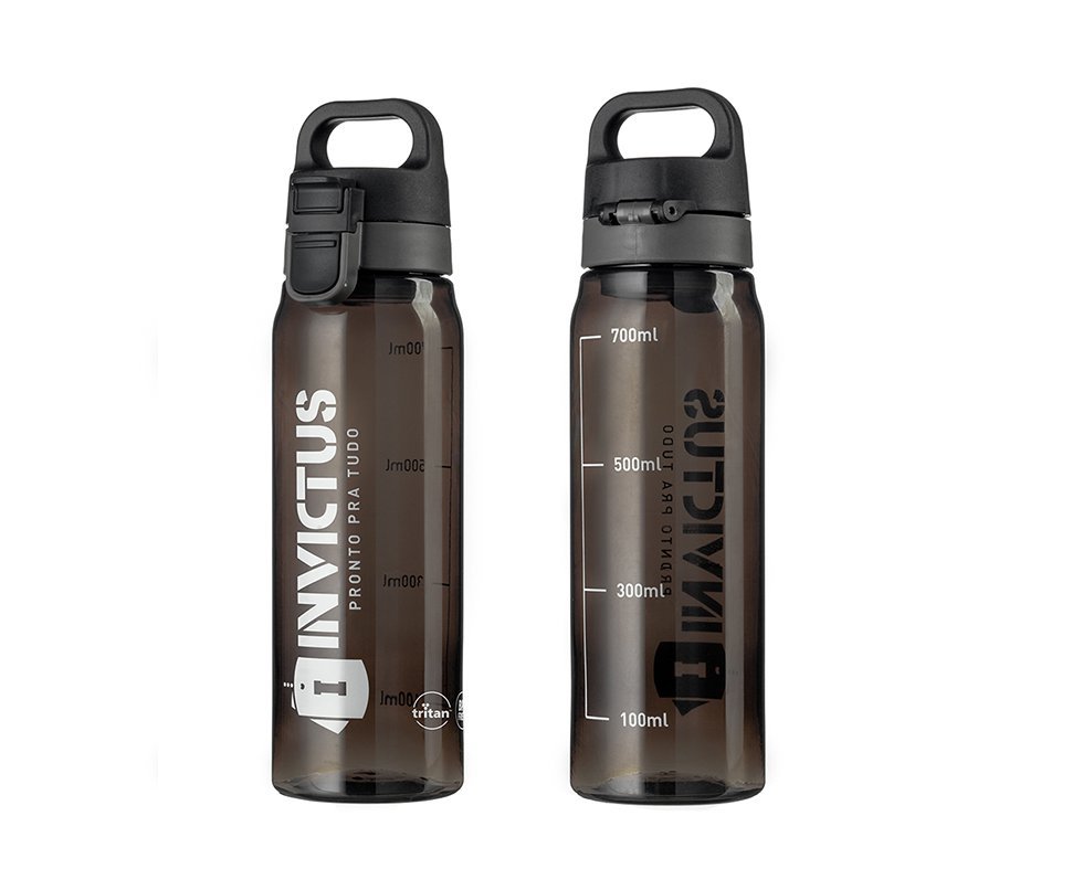Garrafa Squeeze Invictus Atomic Em Trita Preto 830ml