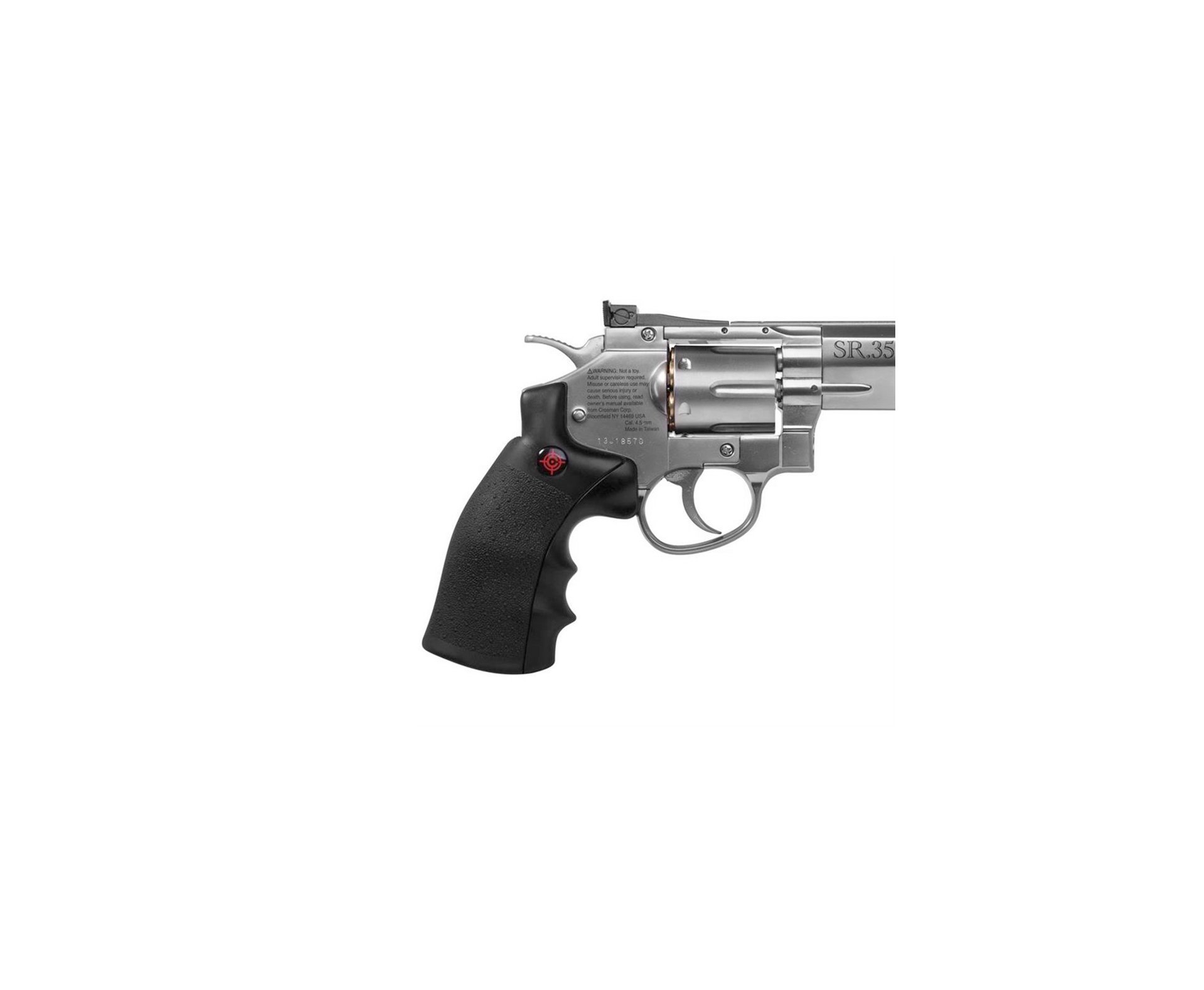 Revolver De Pressão Gas Co2 Sr357 Silver 6" Full Metal 6 Tiros 4,5mm Crosman