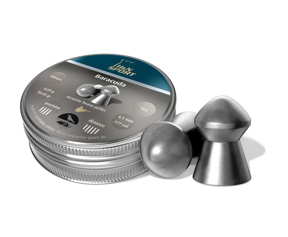 Chumbinho Precisão E Impacto Baracuda Calibre 4,5 Mm - 500 Unidades - H&n