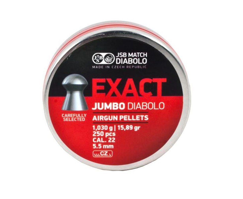 Chumbinho Exact Jumbo Diabolo Cal 5,5mm - 250 Unidades - Jsb