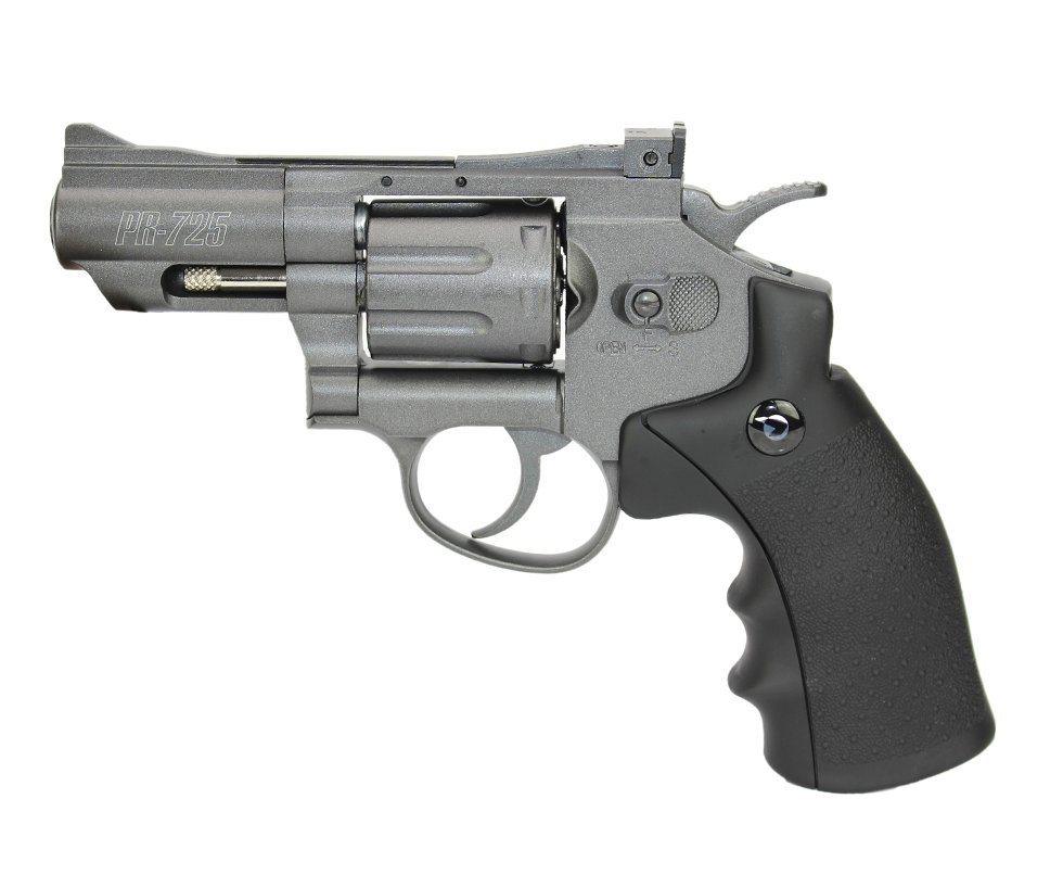 Revólver De Pressão Co2 Gamo 8 Tiros Pr-725 Full Metal 2,5"  Chumbinho 4,5mm