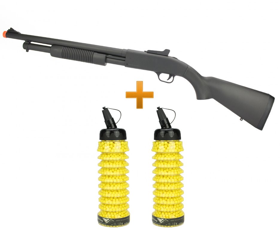 Shotgun / Escopeta De Airsoft Zm61a Cyma Spring Cal 6.0mm + 4600bbs