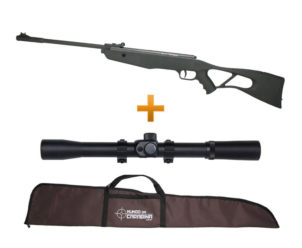 Carabina De Pressão Crosmann B12s Inferno Cal 4,5mm + Luneta 4x20 + Capa