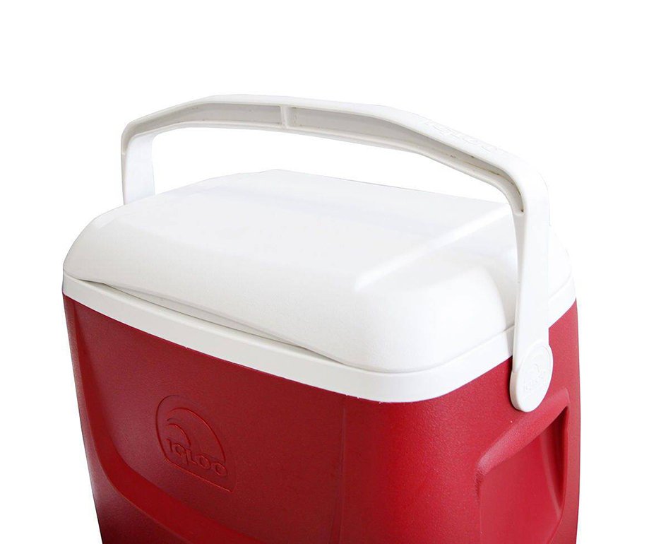 Caixa Térmica Cooler Igloo Usa 28qt 26,5l Vermelha Com Alça Transporte