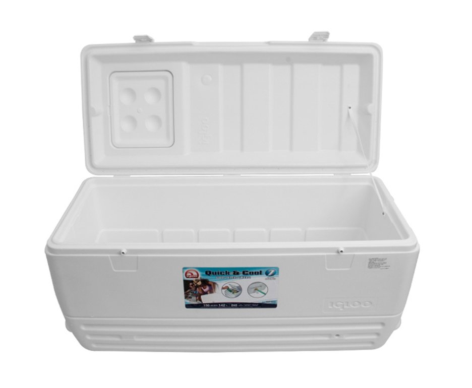 Caixa Térmica Mariner Igloo Usa 150qt 142l Quick E Cool Branca