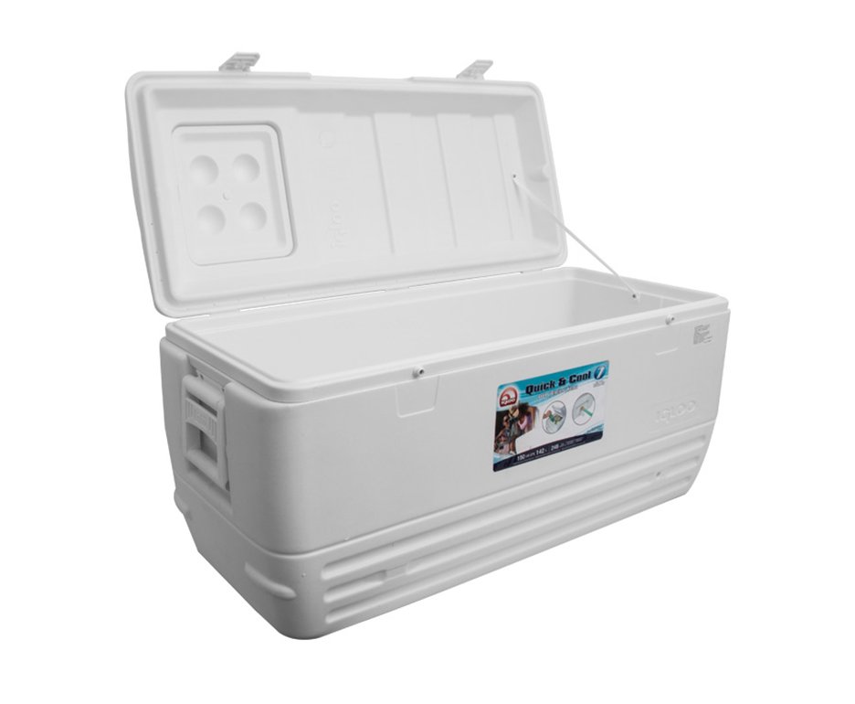 Caixa Térmica Mariner Igloo Usa 150qt 142l Quick E Cool Branca