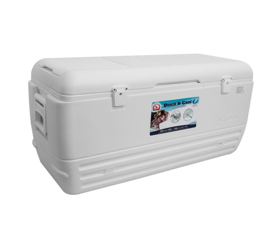 Caixa Térmica Mariner Igloo Usa 150qt 142l Quick E Cool Branca