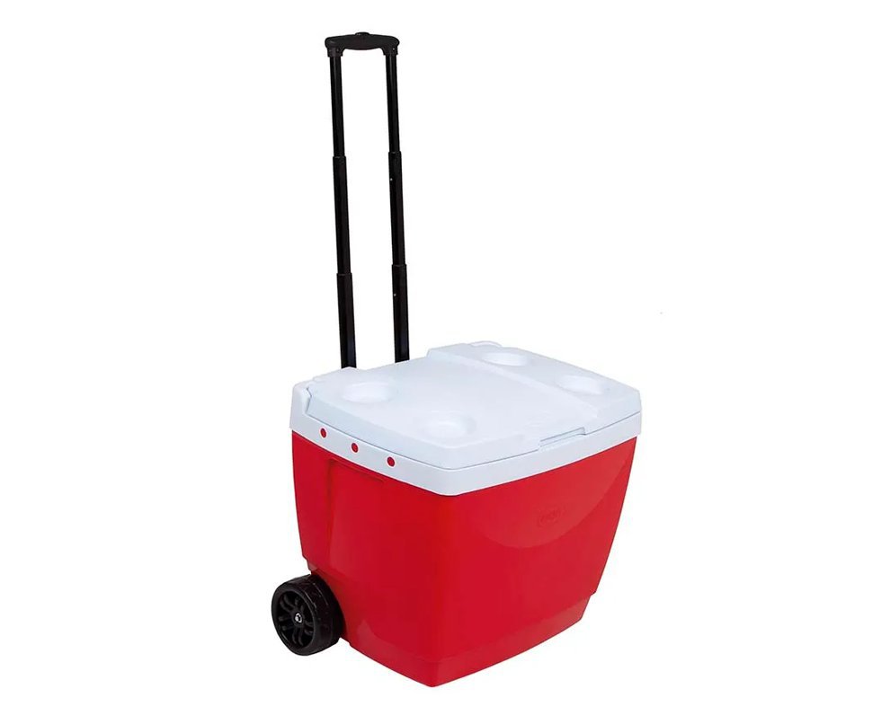 Caixa Termica Mor 42l Com Roda E Alça Transporte - Vermelha