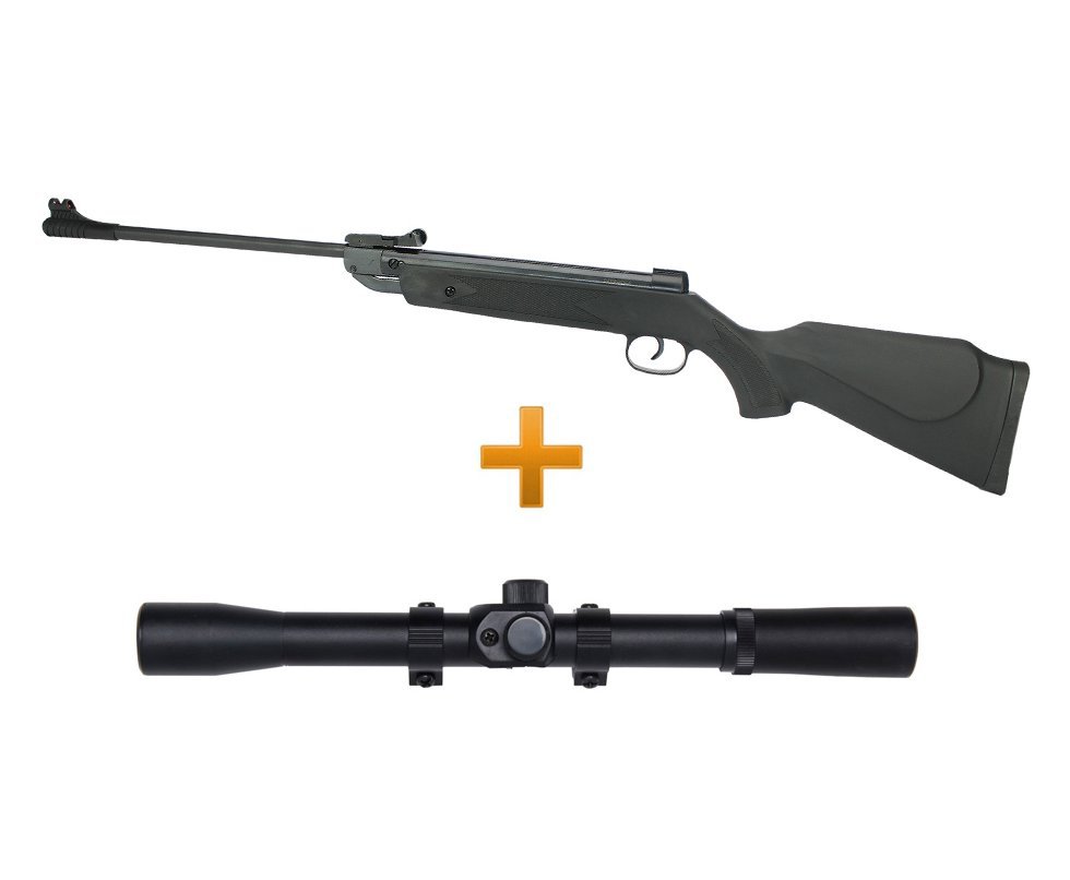 Carabina De Pressão Qgk Black Edition 5.5mm  + Luneta 4x20