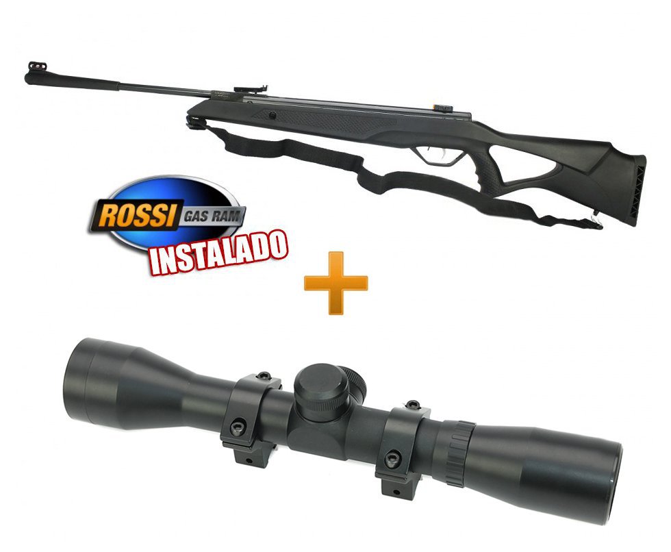 Carabina De Pressão Rossi Sag R1000 5,5mm Gás Ram + Luneta 4x32 + Bandoleira