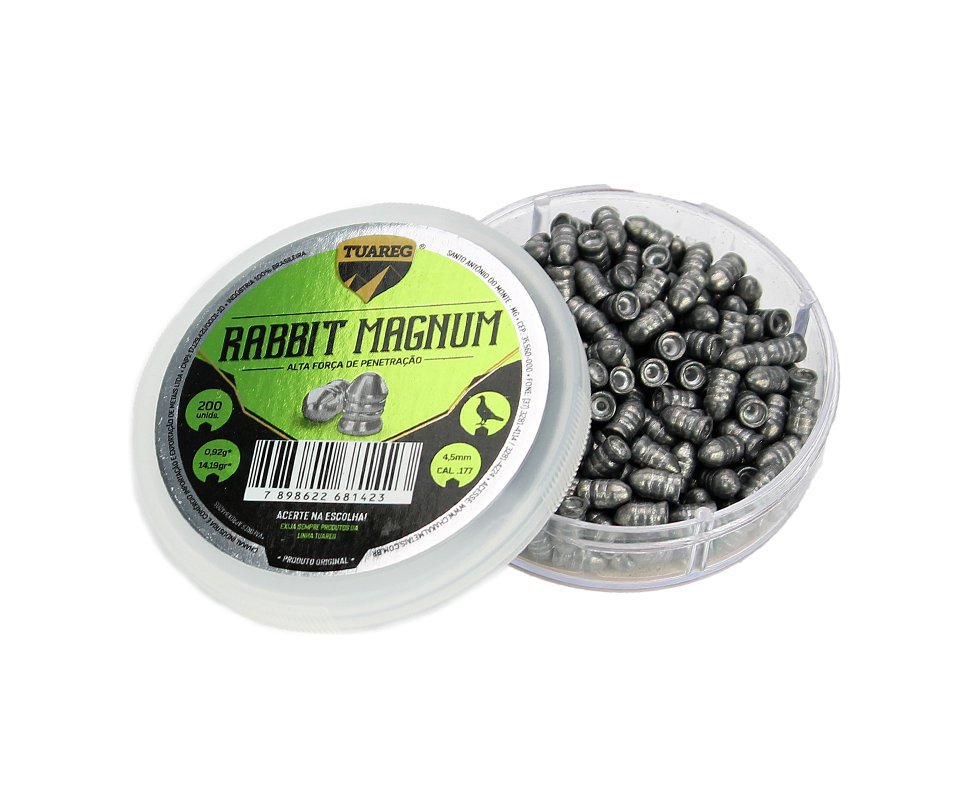 Chumbinho De Pressão Tuareg Premium Rabbit Magnum 4,5mm