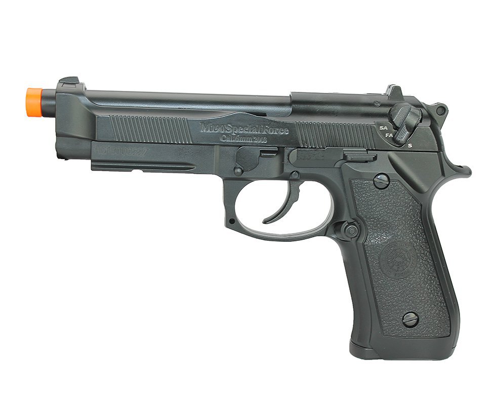 Pistola De Airsoft Gas Gbb Pt92 Slide Metal Blowback 6mm Hg-190 Hfc + Case