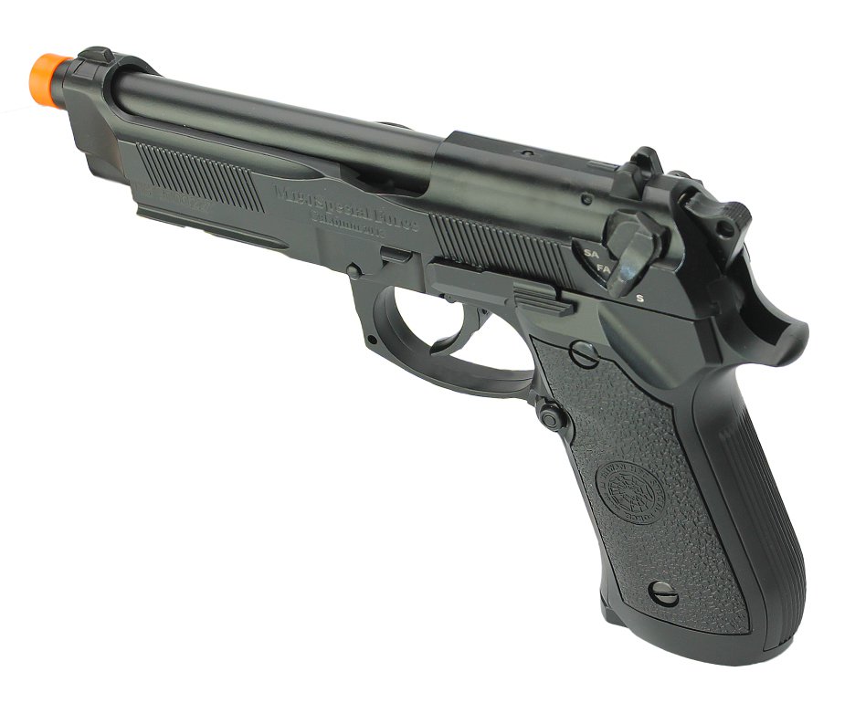 Pistola De Airsoft Gas Gbb Pt92 Slide Metal Blowback 6mm Hg-190 Hfc + Case