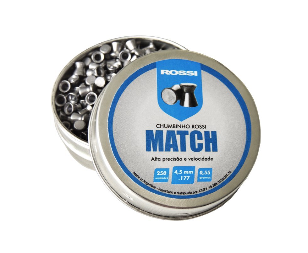 Chumbinho Match 250und Cal 4,5mm - Rossi