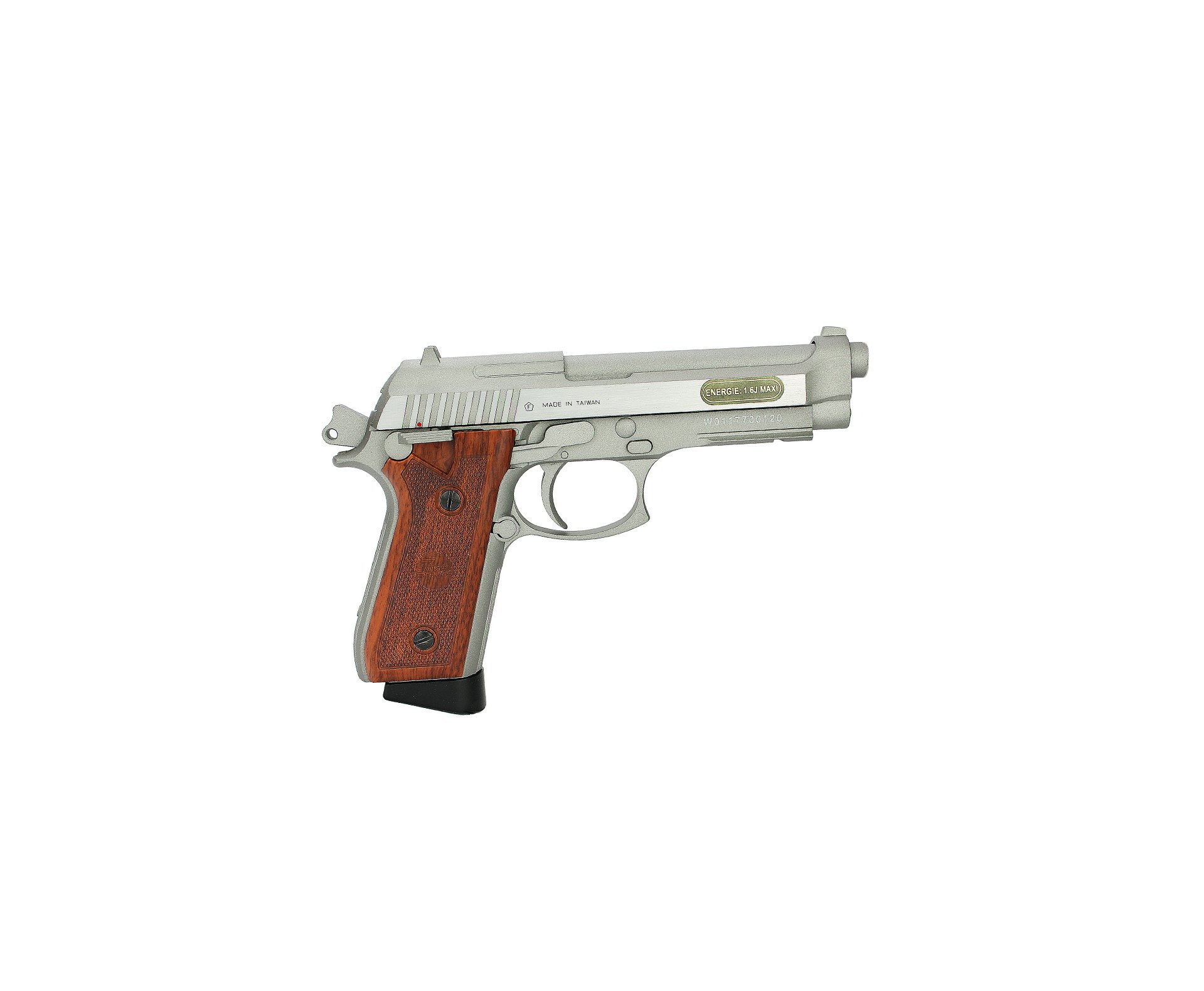 Pistola De Pressão Co2 Sa P92 Inox Full Metal Com Blowback 4,5mm - Swiss Arms