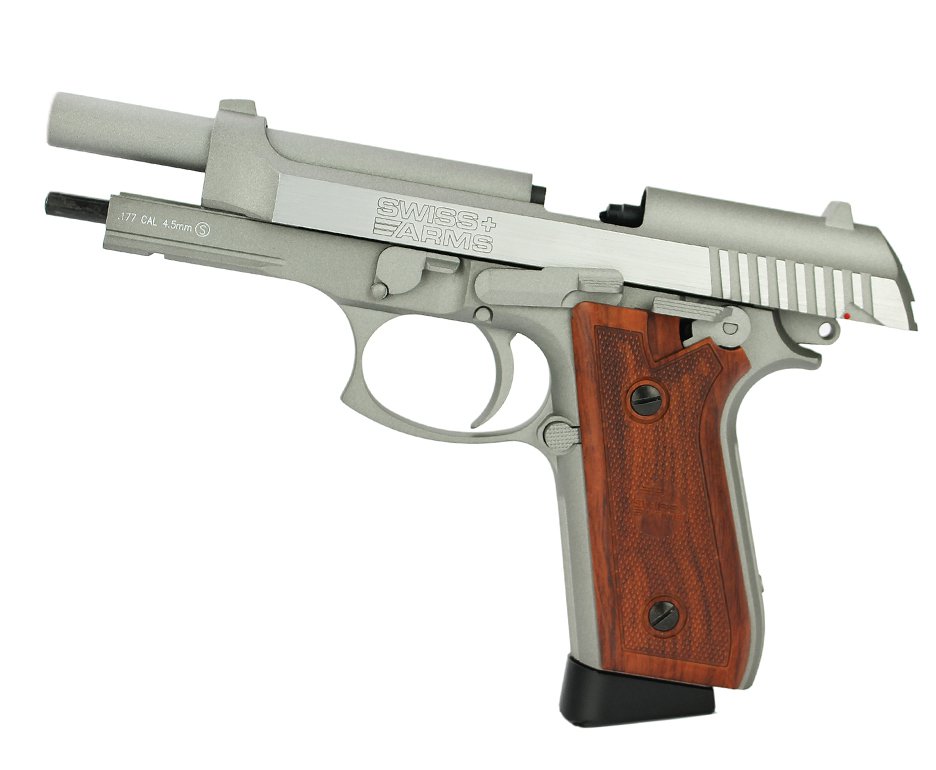 Pistola Balines Co2 Swiss Arms Blowback P92 Full Metal + Kit