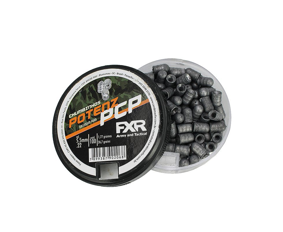 Chumbinho Para Carabina Pressão Potenz Pcp 5.5 - Destruição E Parada