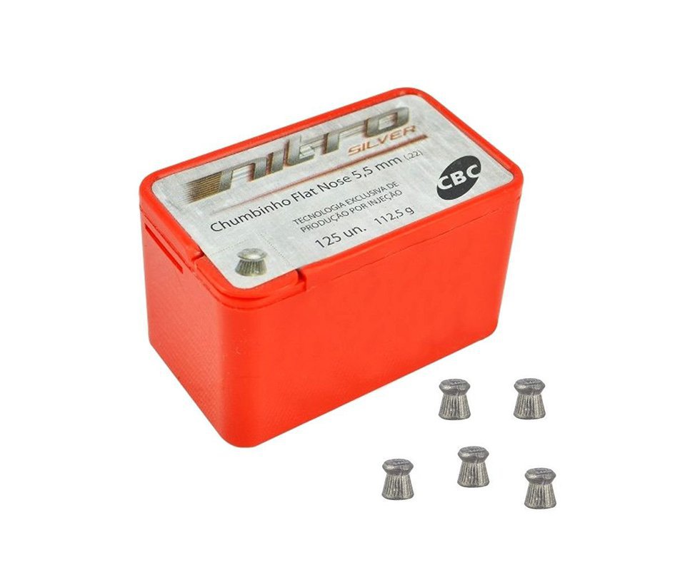 Chumbinho Flat Nose 5,5 Mm C/125 - Cbc