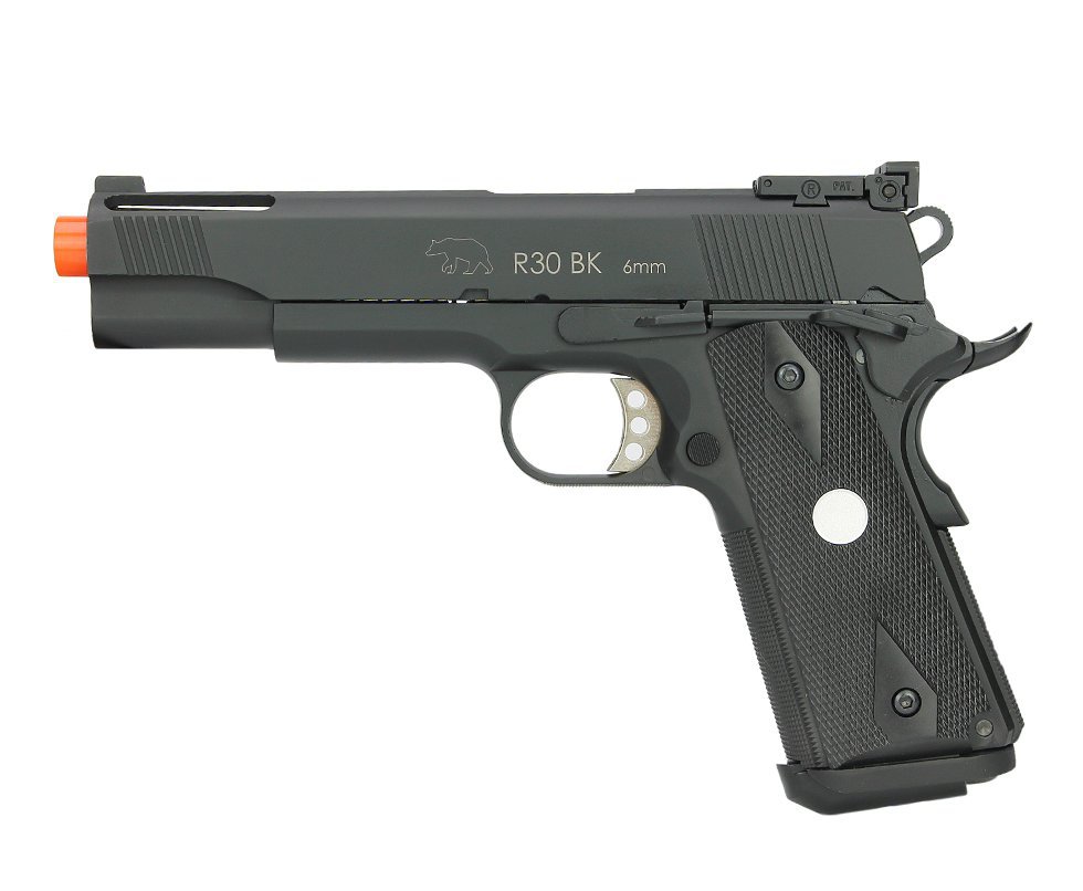 Pistola De Airsoft Gas Gbb Green Gás R30 M1911 V12 Black Full Metal Blowback 6mm - Army Armament