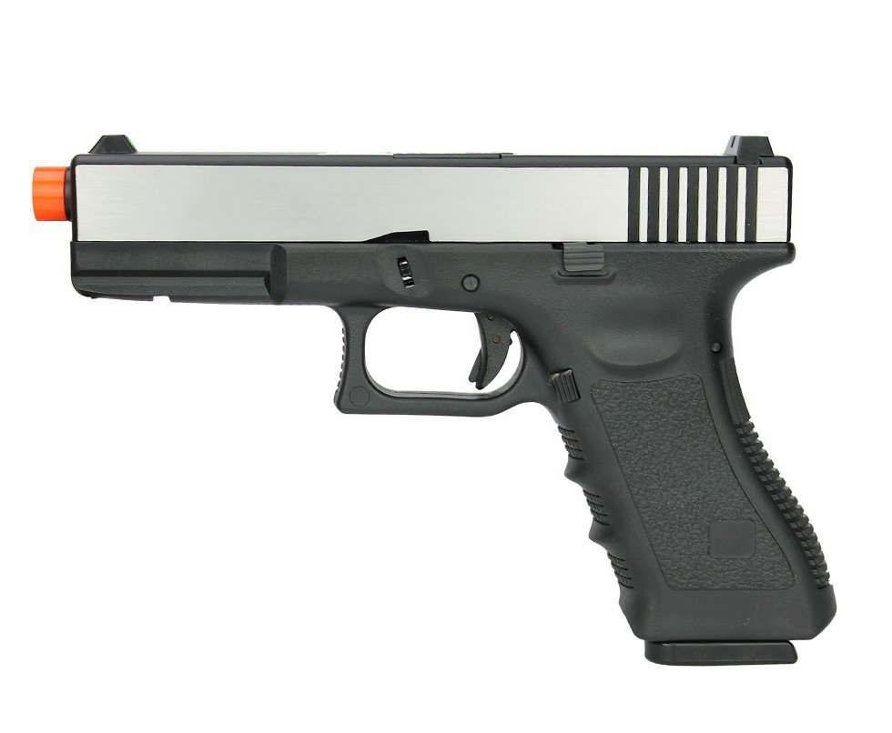 Pistola De Airsoft Gas Gbb Green Gas R17 Black/silver Com Blowback 6mm Army Armament