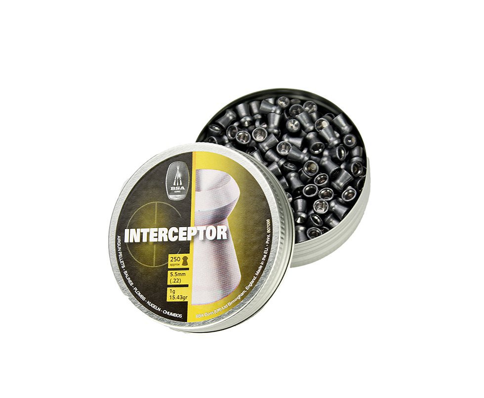 Chumbinho Interceptor Gamo Bsa Cal 5.5mm - Alto Poder De Parada