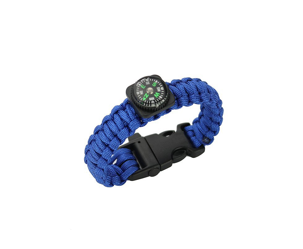 Pulseira Paracord Com Bussola 02unds Azul - Albatroz