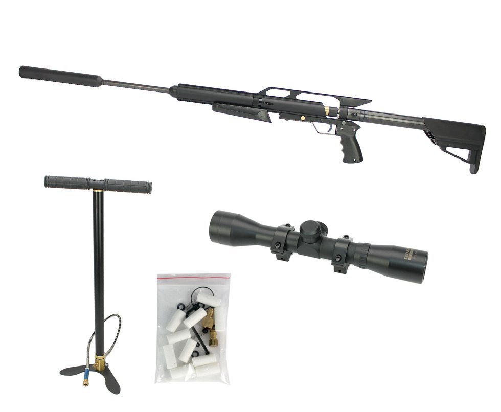 Carabina De Pressao Pcp Hammer Ultra Power 5.5mm Com Supressor Integrado + Luneta 4x32 + Bomba Manual