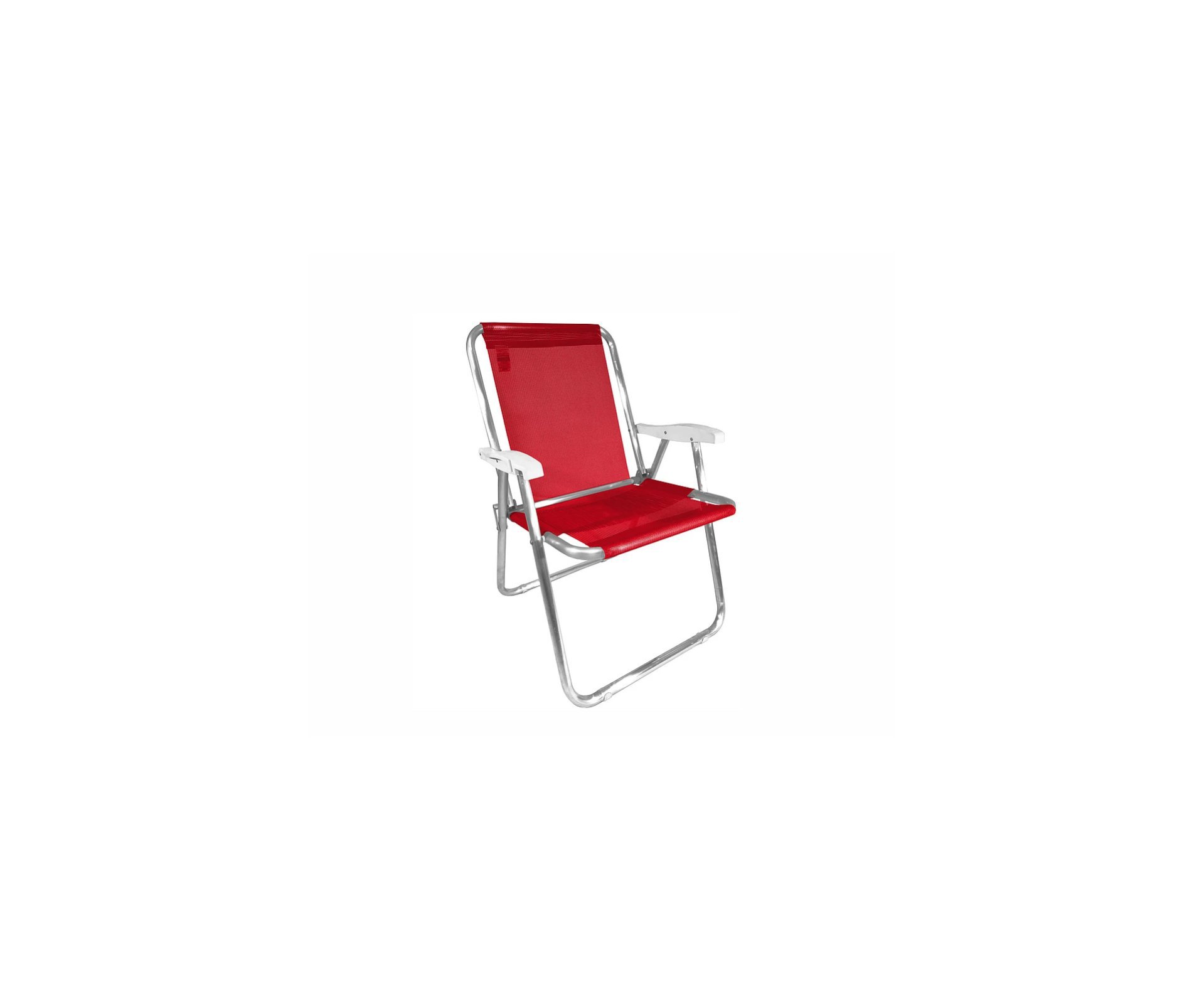 Cadeira Zaka Max Alumínio Vermelha Capacidade 140kg