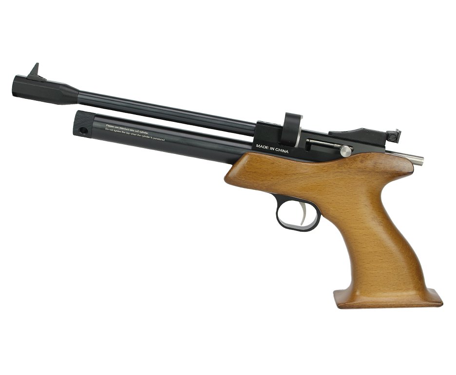 Pistola De Pressão Gas Co2 Cp1-m Competition Spa Madeira Multishot 7 Tiros 5,5mm