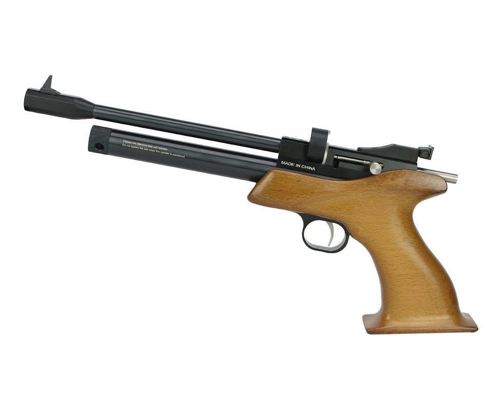 Pistola De Pressão Gas Co2 Cp1-m Competition Spa Madeira Multishot 7 Tiros 5,5mm