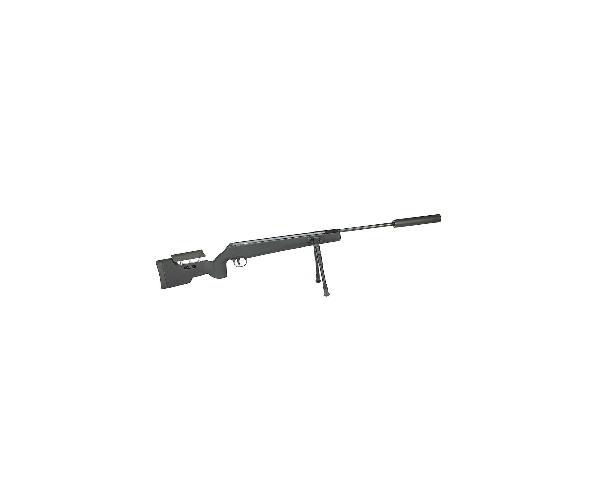 Carabina De Pressão Artemis Gp 1250 Sniper Gas Ram 70kg Black 4,5mm + Bipé + Luneta + Supressor