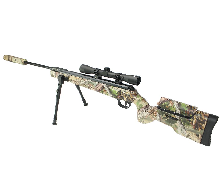 Carabina De Pressão Artemis SPA GP 1250 Sniper Gas Ram 70kg Camu 5,5mm + Bipé + Luneta + Supressor