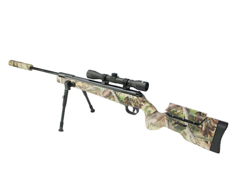 Carabina De Pressão Artemis SPA GP 1250 Sniper Gas Ram 70kg Camu 5,5mm + Bipé + Luneta + Supressor