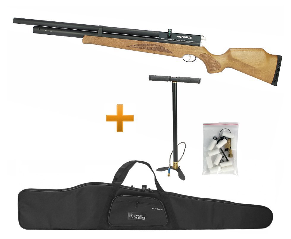 Carabina De Pressão Pcp Artemis M22 10 Tiros 5.5mm + Bomba + Capa