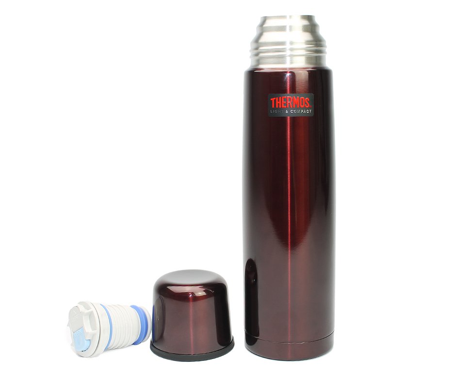 Garrafa Térmica Inox Cairo Inquebrável Vermelho 1 Litro Thermos