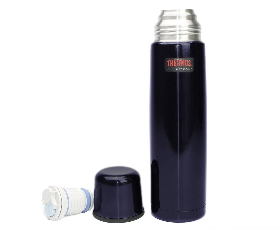 Garrafa Térmica Inox Cairo Inquebrável Azul 1 Litro Thermos