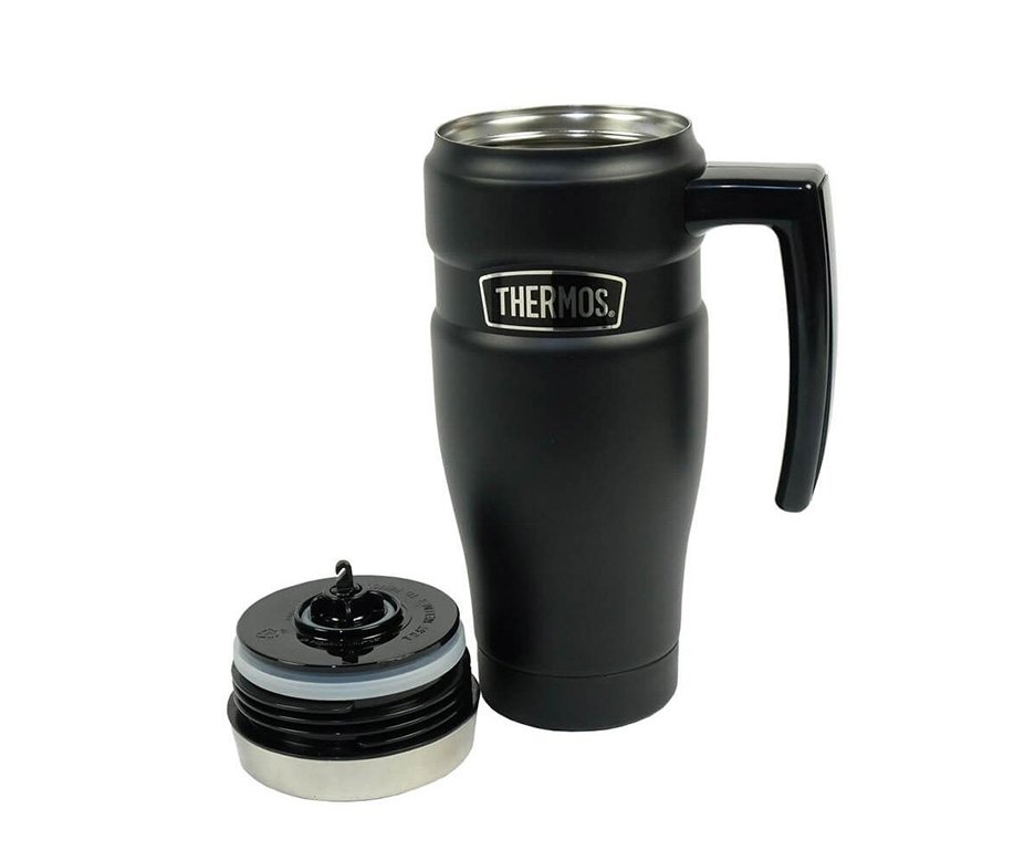 Caneca Térmica Cerveja Thermos Alpes Preta Com Alça 470ml