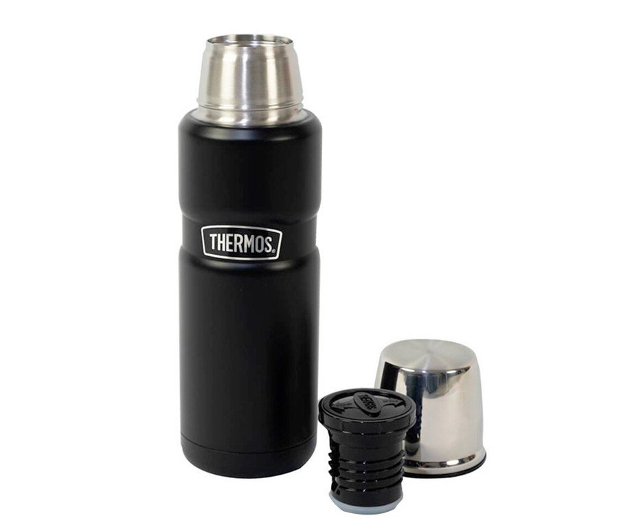 Garrafa Térmica Inox Thermos Makalu Preta 470 Ml