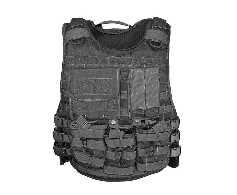 Colete Tático Hercules Ostensivo Sistema Molle Completo Preto Unissex - Mdc