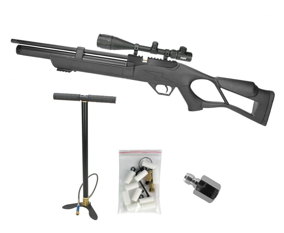 Carabina De Pressão Pcp Hatsan Flash 5,5mm + Luneta 4-16x50 Mount Elevado + Bomba Hand Pump