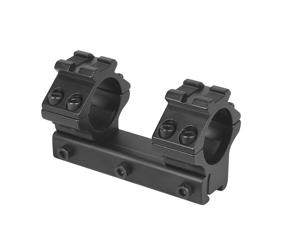 Suporte Mount Quickshot Para Luneta Tubo 25mm Trilho 11/22mm Com 8cm
