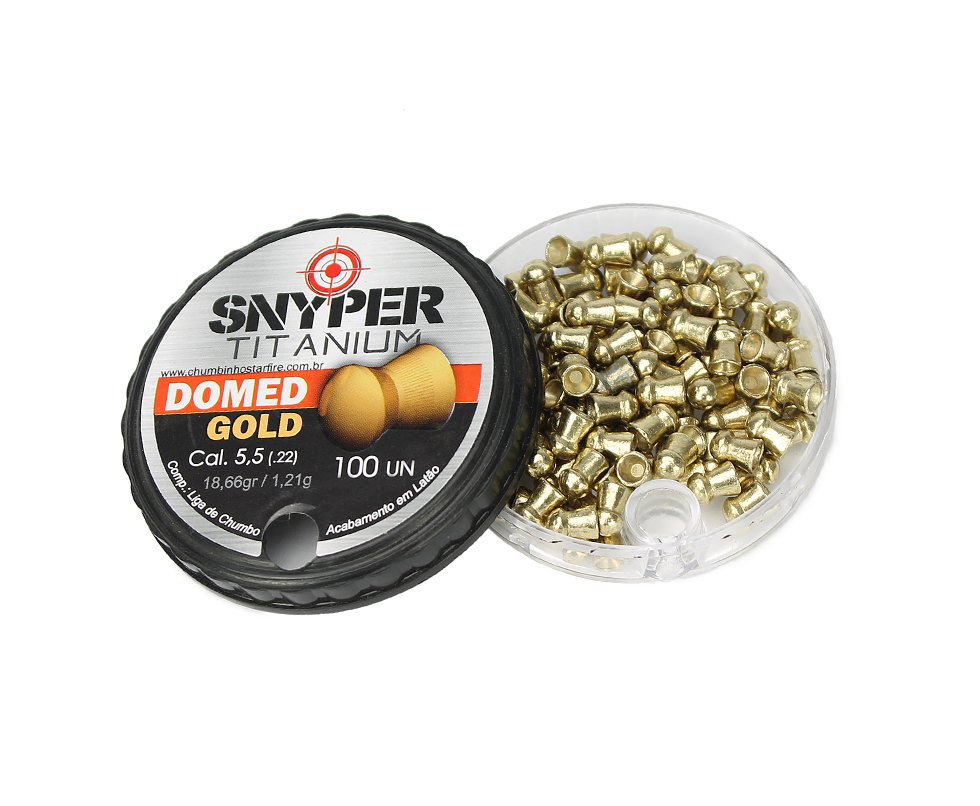 Chumbinho Snyper Titanium Domed Gold 5,5mm Alta Performance