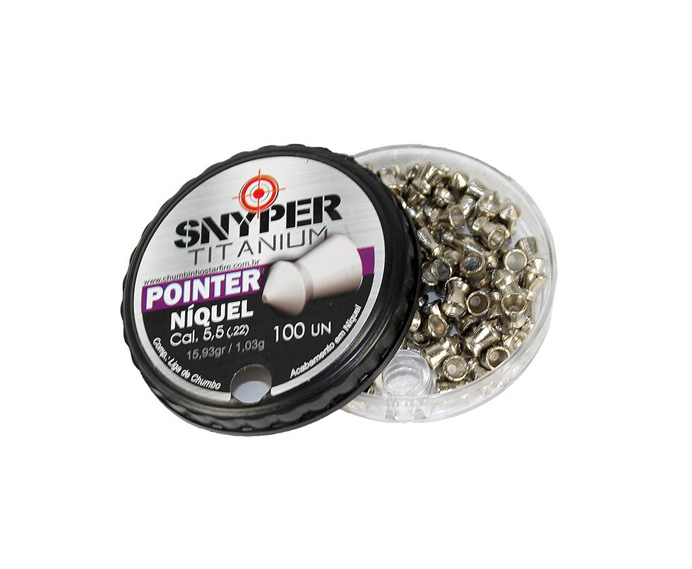 Chumbinho Snyper Titanium Pointer 5,5mm Niquelado Alta Performance